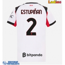 AC Milan Pervis Estupinan #2 Replica Away Shirt Ladies 2025-26 Short Sleeve